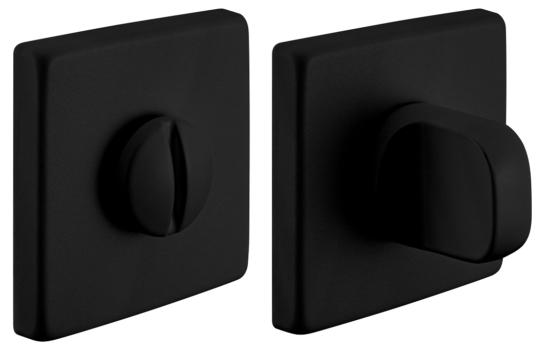 Завертка дверная LUX-WC-S5 NERO-ST, цвет - черный soft-touch фото купить Саратов