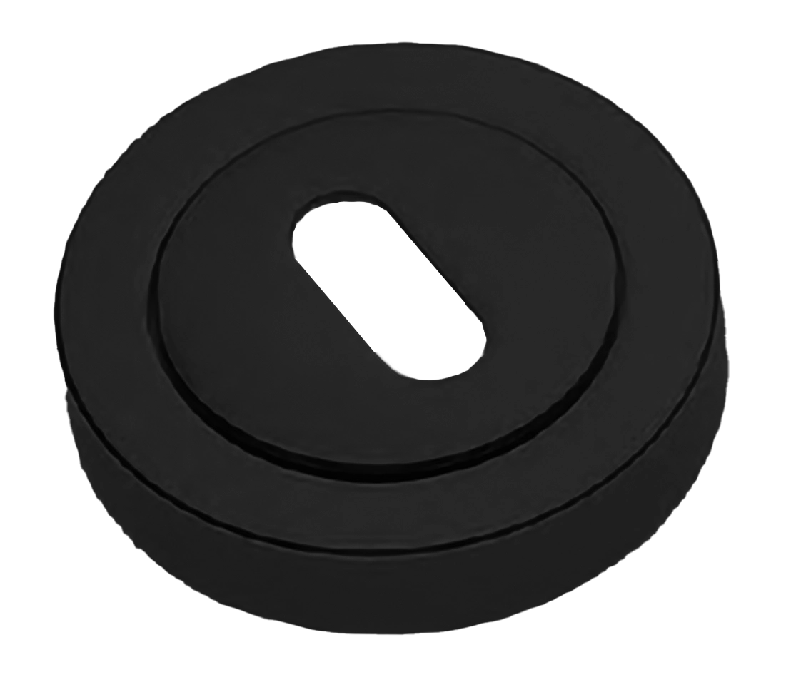 Накладка на ключевой цилиндр LUX-FK-R2 NERO на круглой розетке под ключ буратино, цвет - черный фото купить Саратов