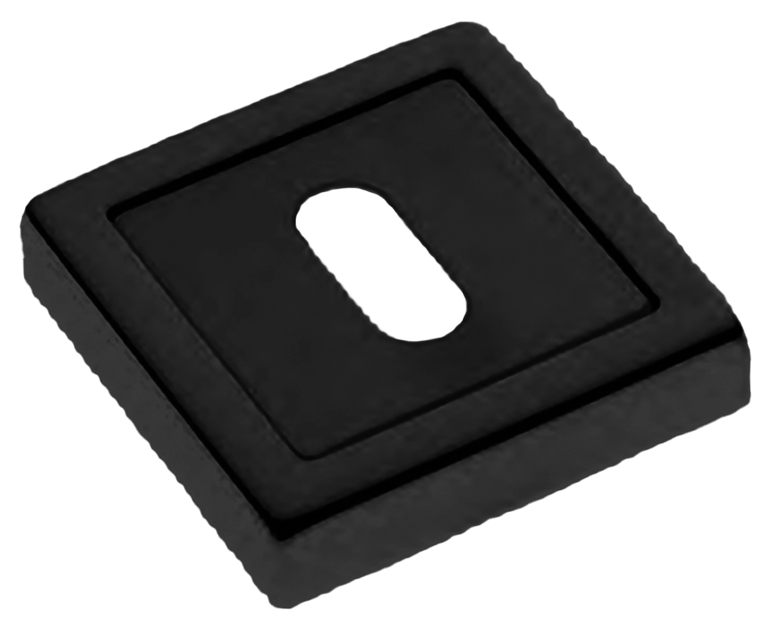 Накладка на ключевой цилиндр LUX-FK-S3 NERO на квадратной розетке под ключ буратино, цвет - черный фото купить Саратов
