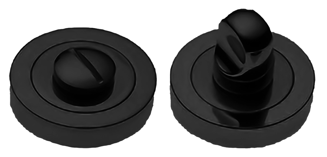 Завертка сантехническая LUX-WC-R4-LU NERO на круглой розетке, цвет  - черный фото купить Саратов