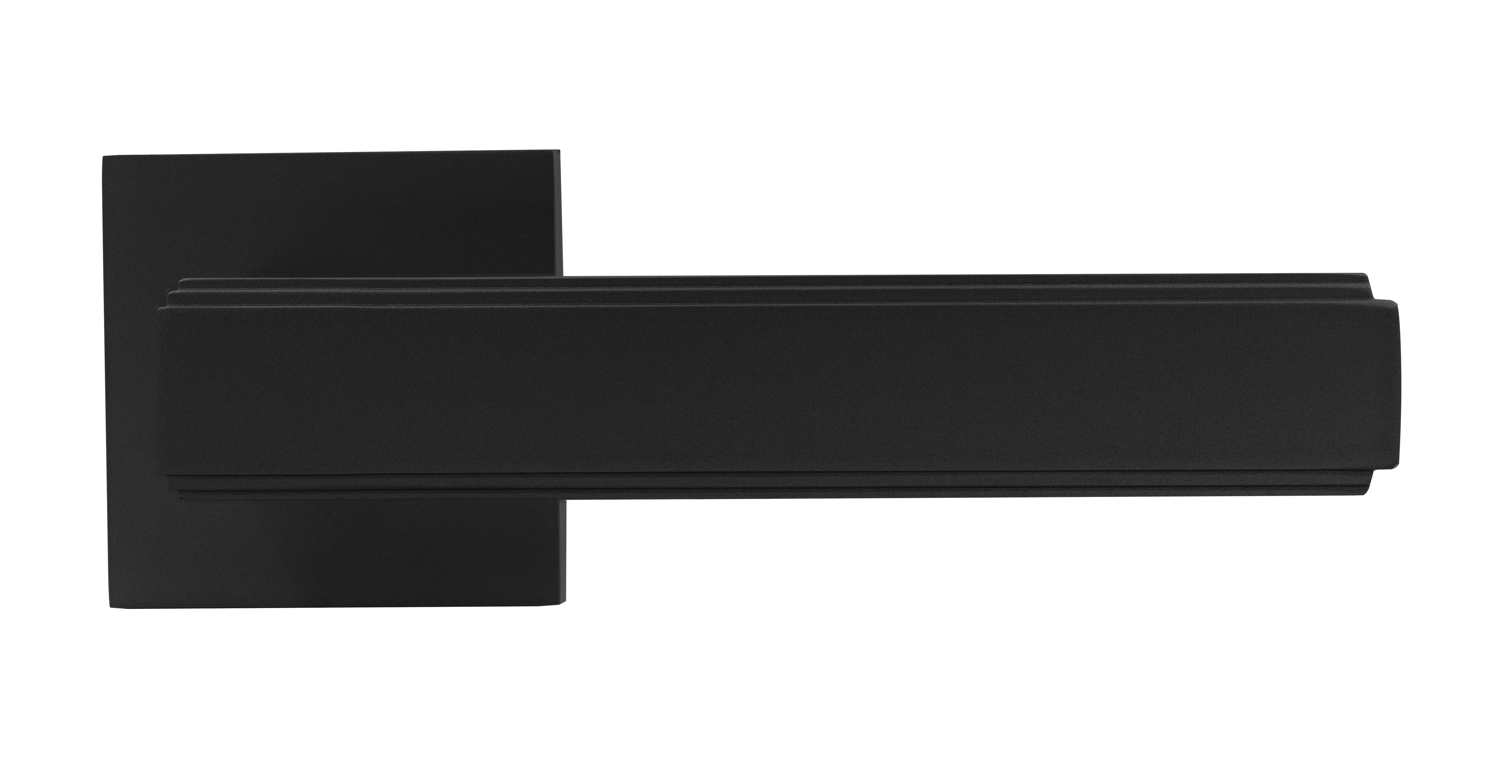 Ручка дверная MH-64-S6 BL STEPS на квадратной розетке 6 мм, цвет черный фото купить в Саратове