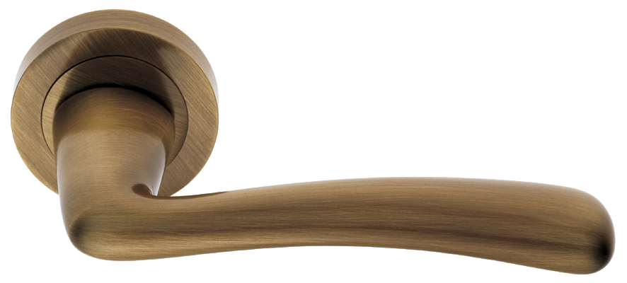 Ручка дверная COCKATOO R2 BGO раздельная на круглой розетке, цвет - матовая бронза фото купить в Саратове