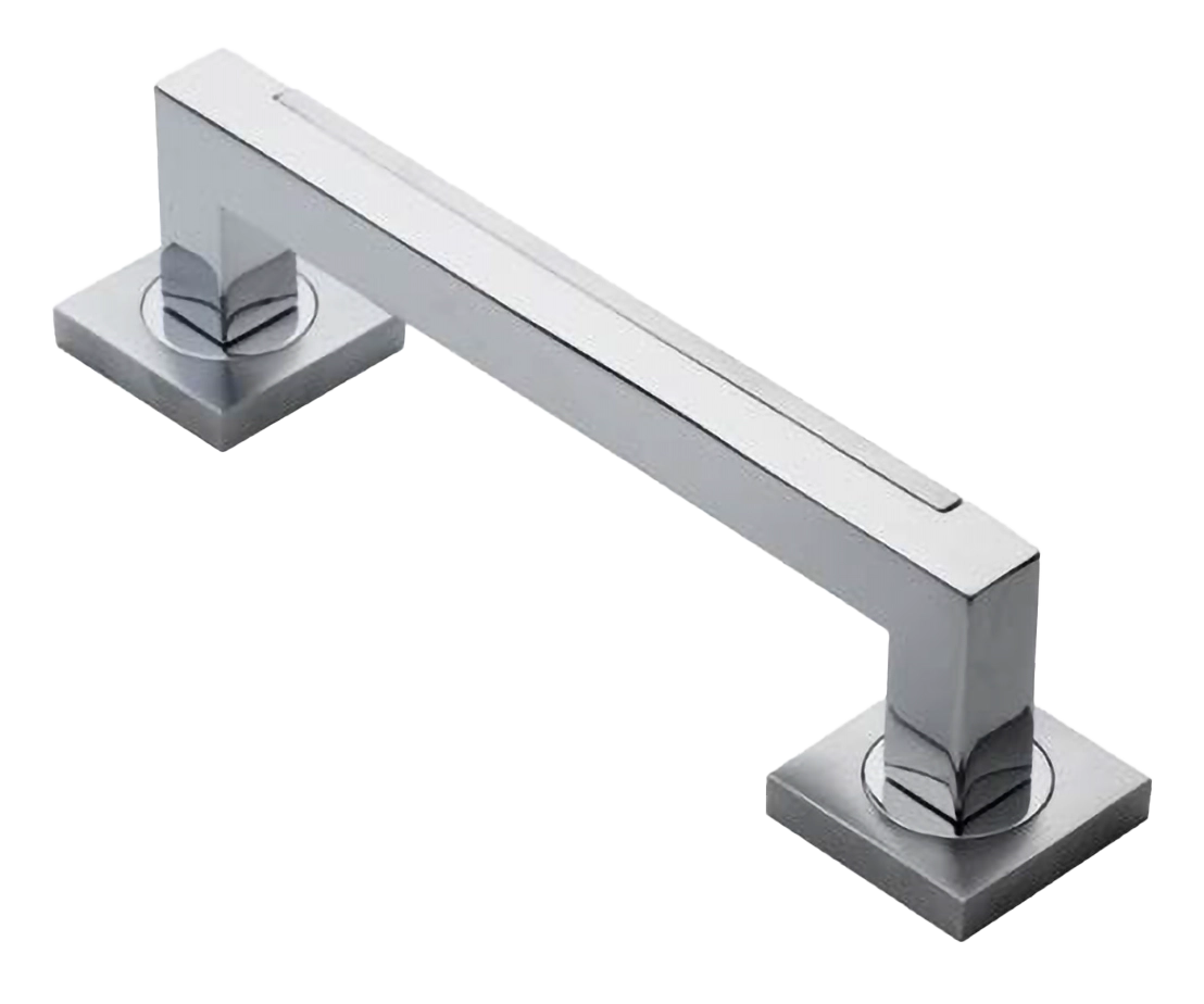 Ручка-скоба дверная ISLAND PH CRO на квадратной розетке на квадратной розетке, цвет хром, латунь фото купить в Саратове