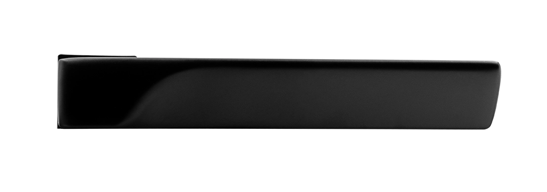 Ручка дверная FIORD-SM NERO-ST, с невидимой квадратной розеткой, цвет черный soft-touch, ЦАМ фото купить в Саратове