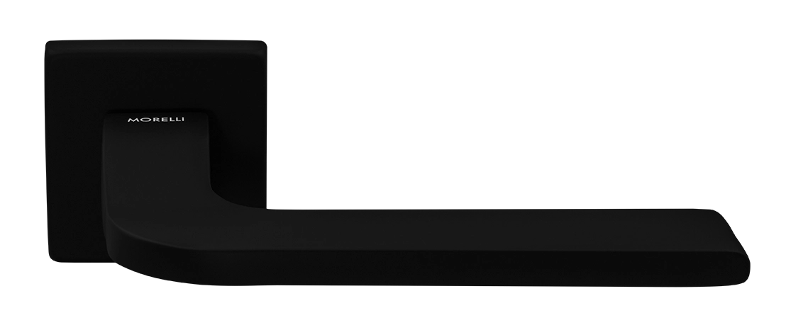 Ручка дверная SPUTNIK S5 NERO-ST на квадратной розетке, цвет черный soft-touch, ЦАМ фото купить в Саратове