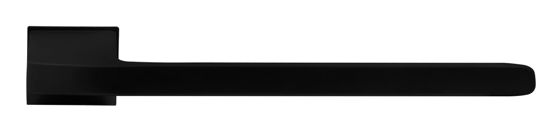 Ручка дверная SPUTNIK-SM NERO-ST с невидимой квадратной розеткой, цвет черный soft-touch, ЦАМ фото купить в Саратове