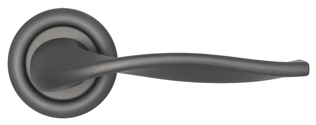 Ручка дверная SKYSCRAPER R7 SST на круглой розетке, цвет Летняя гроза/Summer Storm фото morelli Саратов