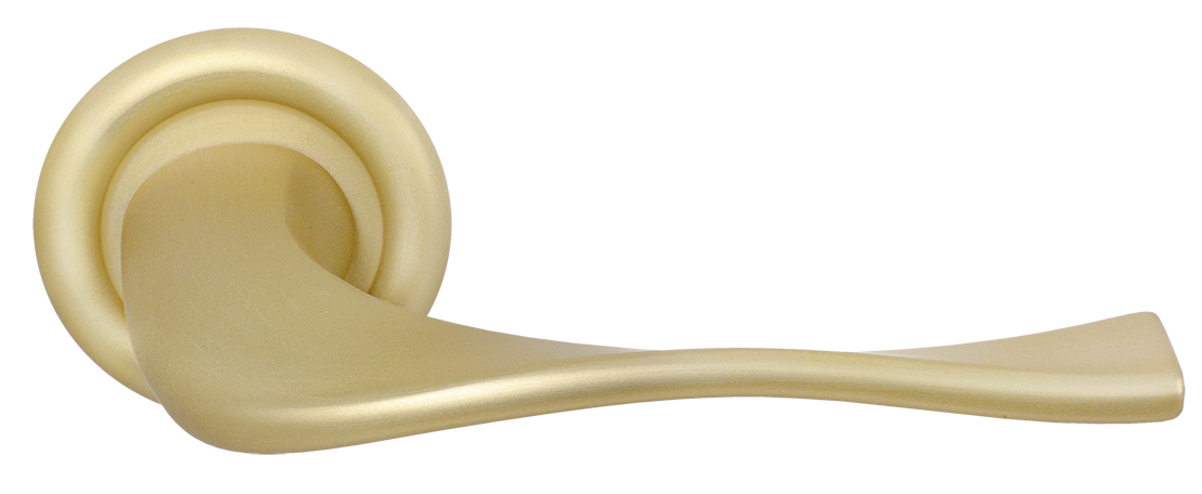 Ручка дверная SKYSCRAPER R7 AH на круглой розетке, цвет Осенний мёд/Autumn Honey фото купить Саратов