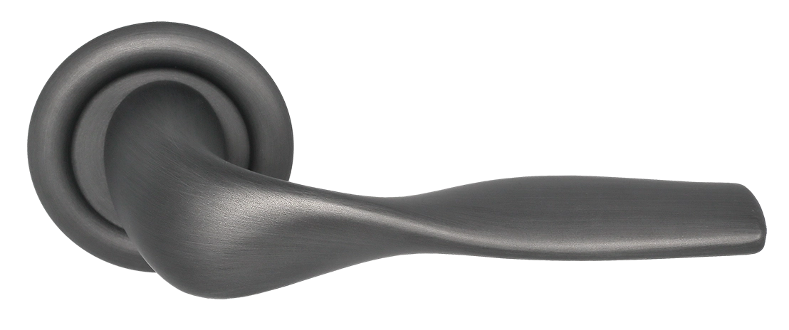 Ручка дверная LVB R7 SST на круглой розетке, цвет Летняя гроза/Summer Storm фото купить Саратов