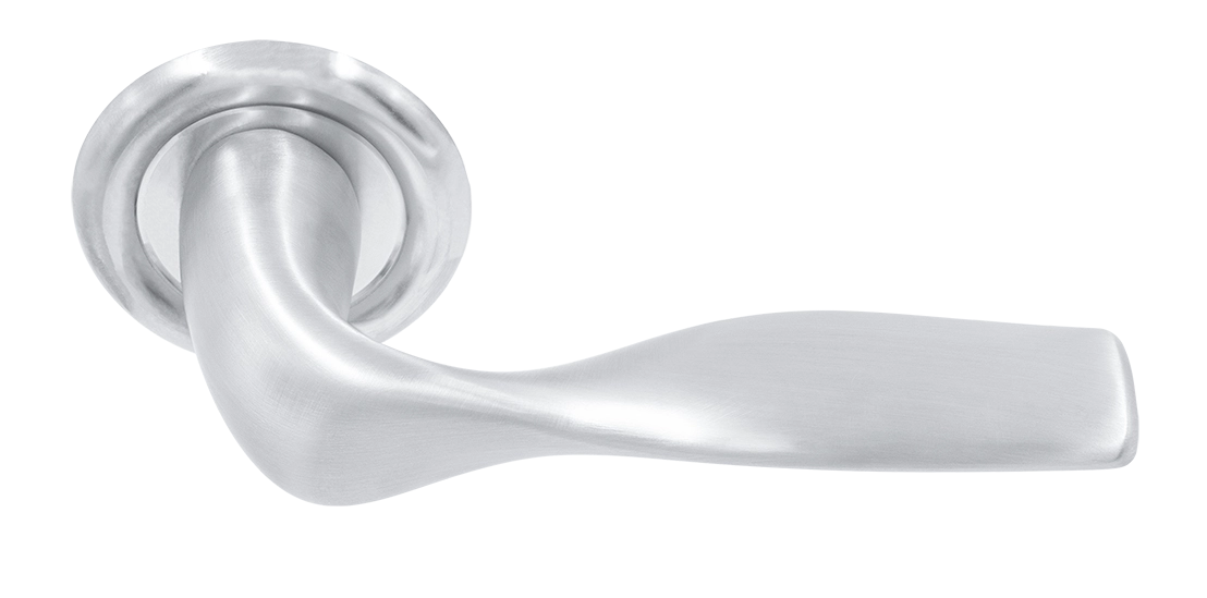 Ручка дверная LVB R7 WF на круглой розетке, цвет Зимняя стужа/Winter Frost фото купить Саратов