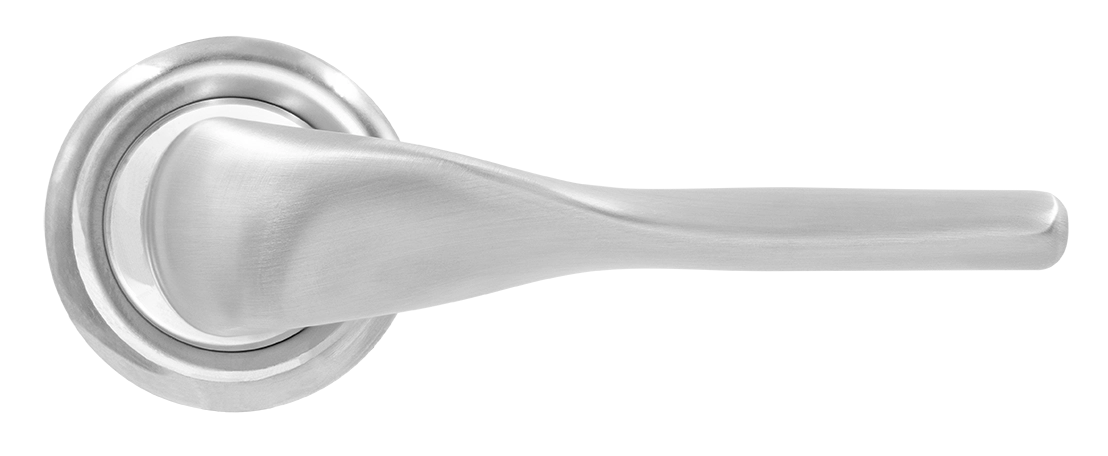 Ручка дверная LVB R7 WF на круглой розетке, цвет Зимняя стужа/Winter Frost фото купить в Саратове