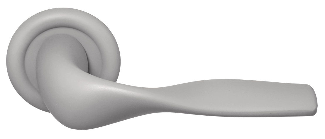 Ручка дверная LVB R7 SMI на круглой розетке, цвет Весенняя дымка/Spring Mist фото купить Саратов