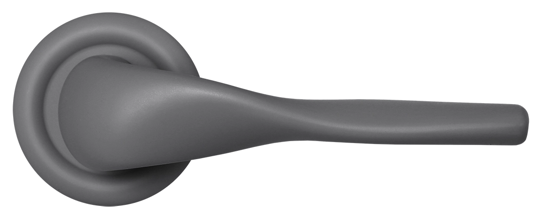 Ручка дверная LVB R7 SSW на круглой розетке, цвет Стокгольмский снегопад/Stockholm Snowfall фото купить в Саратове