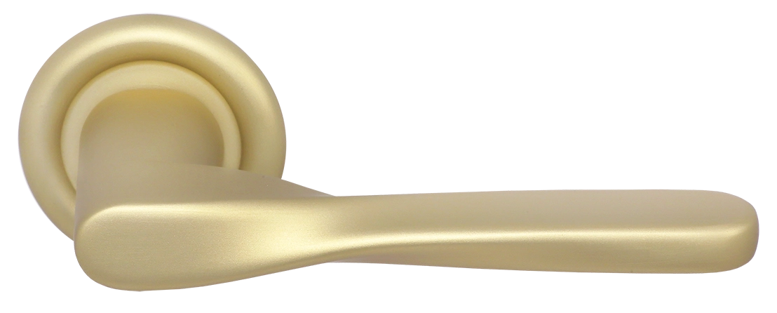 Ручка дверная THE OLYMPICS R7 AH на круглой розетке, цвет Осенний мёд/Autumn Honey фото купить Саратов