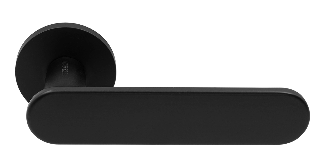 Ручка дверная MH-65-R6 R6 SEMPIONE BL на круглой розетке, цвет черный фото купить Саратов