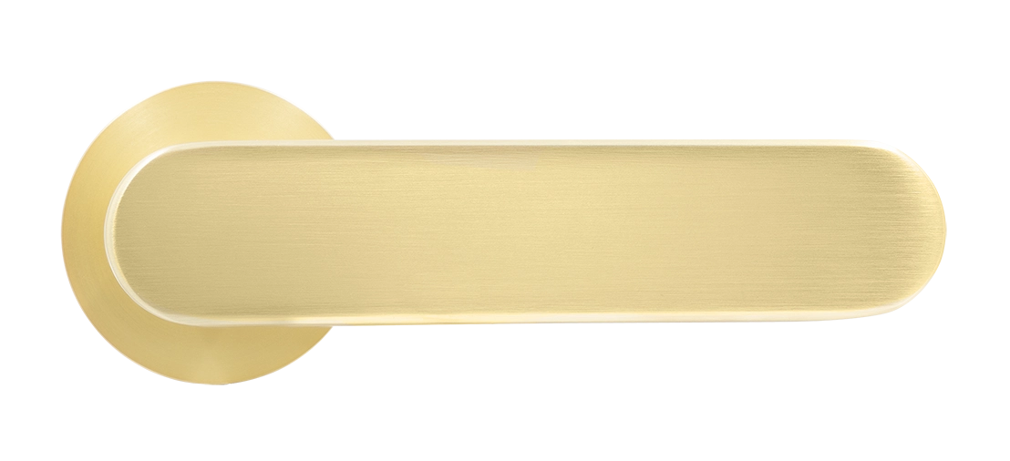 Ручка дверная MH-65-R6 SEMPIONE MSG на круглой розетке, цвет матовое сатинированное золото фото купить в Саратове