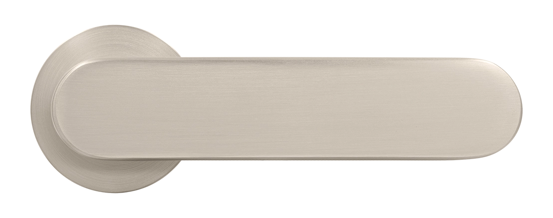 Ручка дверная MH-65-R6 SEMPIONE MSN на круглой розетке, цвет матовый сатинированный никель фото купить в Саратове