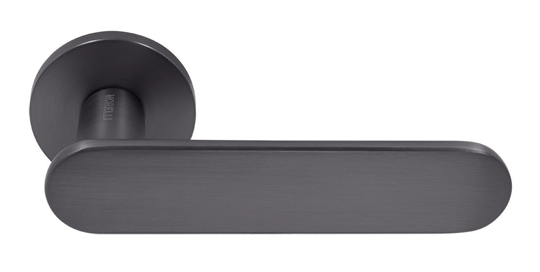 Ручка дверная MH-65-R6 R6 SEMPIONE GR на круглой розетке, цвет графит фото купить Саратов
