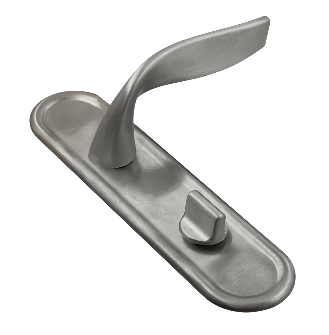 Ручка дверная SKYSCRAPER PLR WC WF на планке под сантехническую завертку, цвет Зимняя стужа/Winter Frost фото купить Саратов