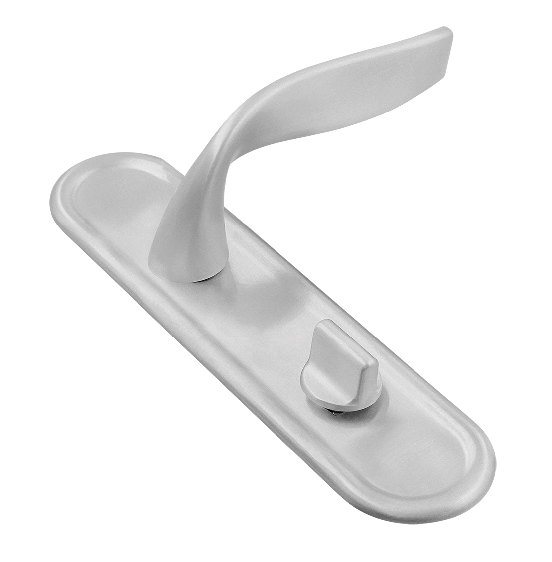 Ручка дверная SKYSCRAPER PLR WC SSW на планке под сантехническую завертку, цвет Стокгольмский снегопад/Stockholm Snowfall фото купить Саратов