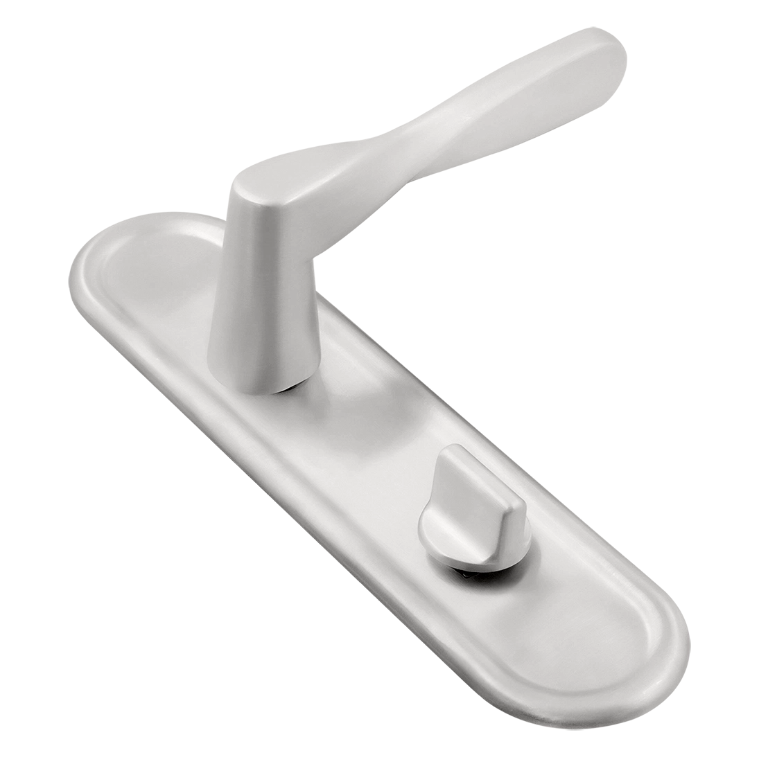 Ручка дверная THE OLYMPICS PLR WC SSW на планке под сантехническую завертку, цвет Стокгольмский снегопад/Stockholm Snowfall фото купить Саратов