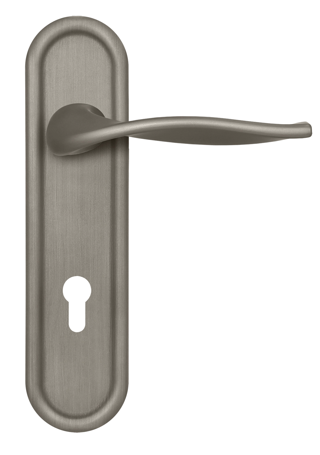 Ручка дверная SKYSCRAPER PLR KH SMI на планке под ключевой цилиндр, цвет Весенняя дымка/Spring Mist фото купить Саратов