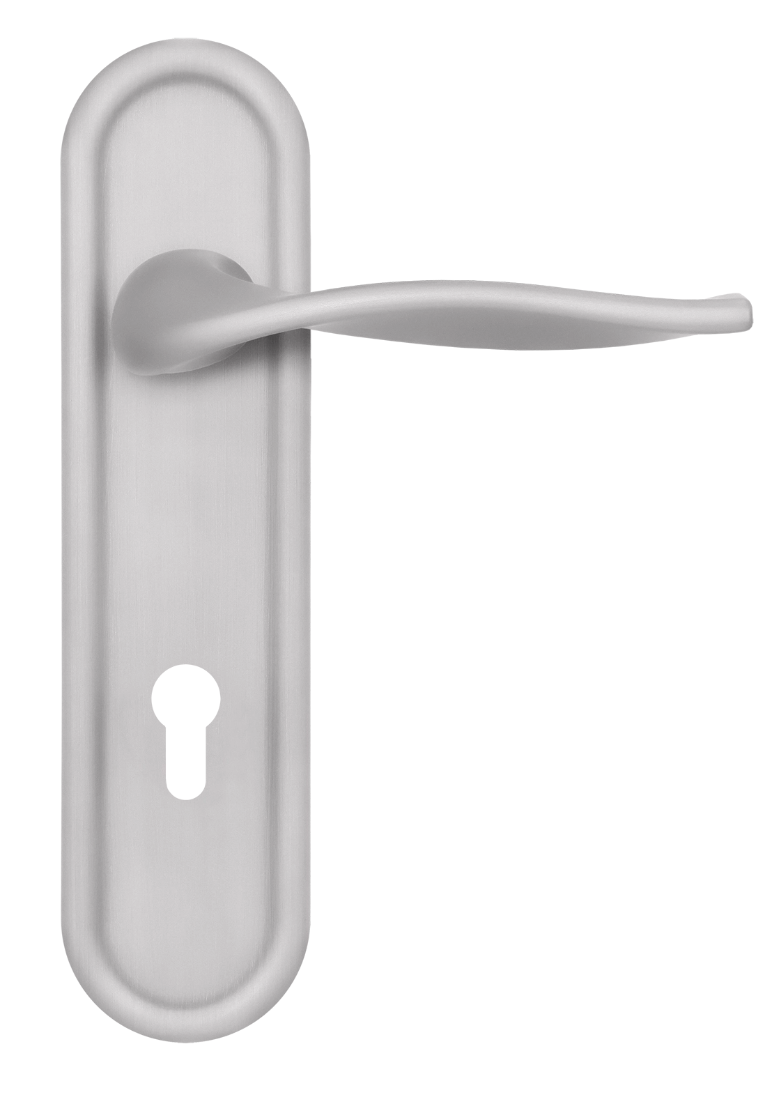 Ручка дверная SKYSCRAPER PLR KH SSW на планке под ключевой цилиндр, цвет Стокгольмский снегопад/Stockholm Snowfall фото купить Саратов