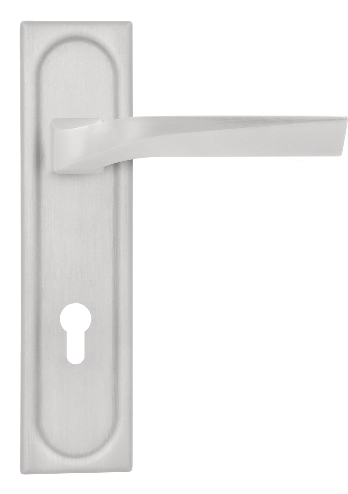 Ручка дверная WD CONCERT HALL PLS KH SSW на планке под ключевой цилиндр, цвет Стокгольмский снегопад/Stockholm Snowfall фото купить Саратов