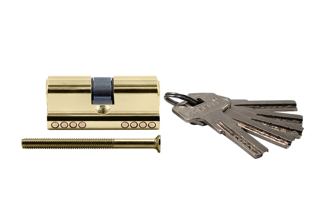 Ключевой цилиндр высокой секретности HS 50C PG (50мм), цвет золото фото купить в Саратове