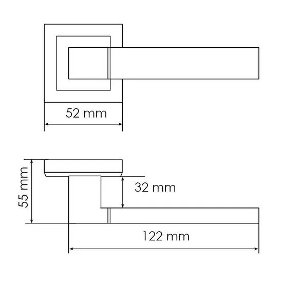 Комплект дверных ручек MH-28 BL-S + защёлка бесшумная 1895P BL + петли врезные универсальные MSN 100X70X2.5-4BB BL (2шт), цвет черный фото купить в Саратове