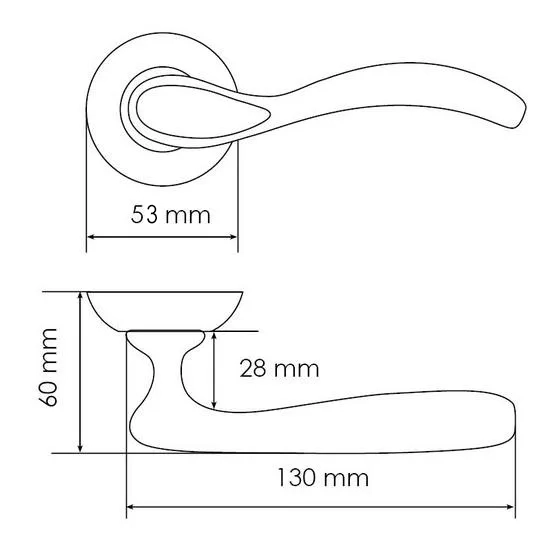 Комплект дверных ручек MH-36 COF + завертка сантехническая MH-WC COF, цвет кофе фото купить в Саратове