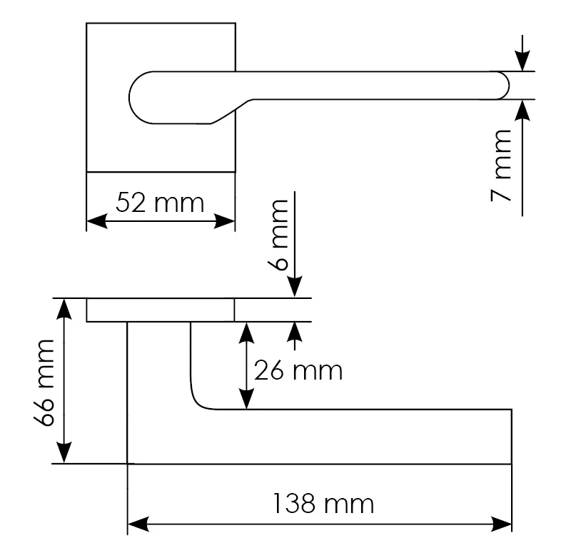 Комплект дверных ручек MH-53-S6 W + сантехническая завертка MH-WC-S6 W, цвет белый фото купить в Саратове