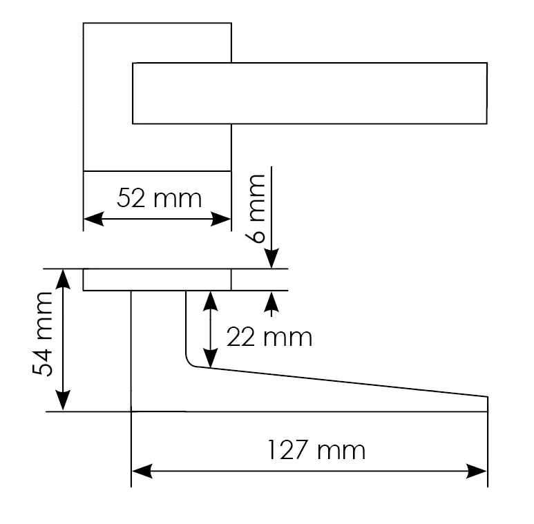 Комплект дверных ручек MH-54-S6 BL с заверткой MH-WC-S6 BL + замок M1895 BL, цвет черный фотомореллиСаратов