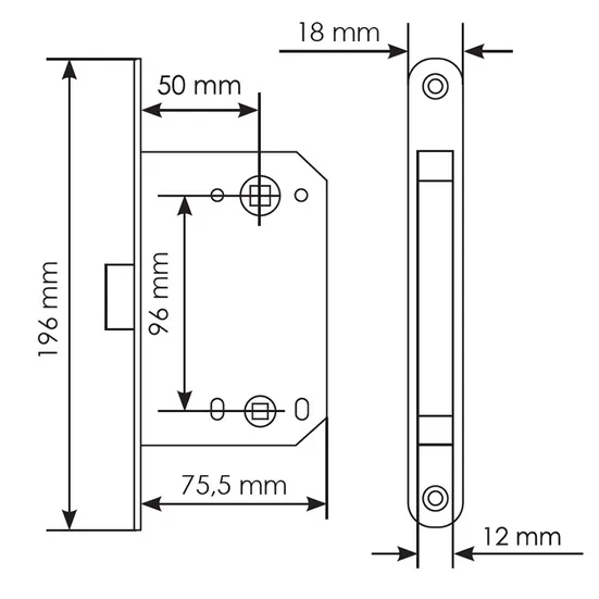 Комплект дверных ручек MH-54-S6 BL с заверткой MH-WC-S6 BL + замок M1895 BL, цвет черный фото дверная фурнитура Саратов