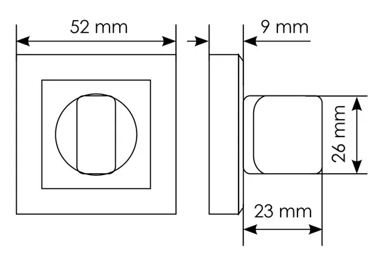 Комплект дверных ручек MH-28 BL-S с заверткой MH-WC-S BL, цвет черный  фотомореллиСаратов