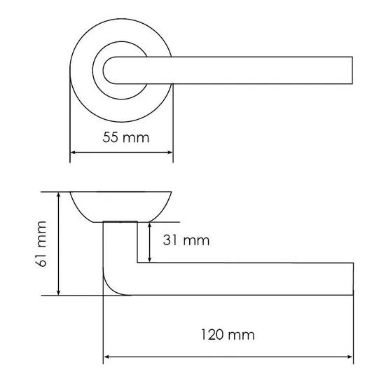 Комплект дверных ручек MH-03 BL с заверткой MH-WC BL + магнитный замок M1895 BL, цвет черный  фотомореллиСаратов