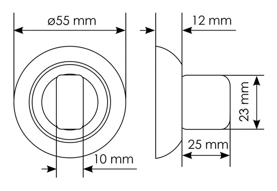 Комплект дверных ручек MH-03 BL с заверткой MH-WC BL + магнитный замок M1895 BL, цвет черный  фото дверная фурнитура Саратов