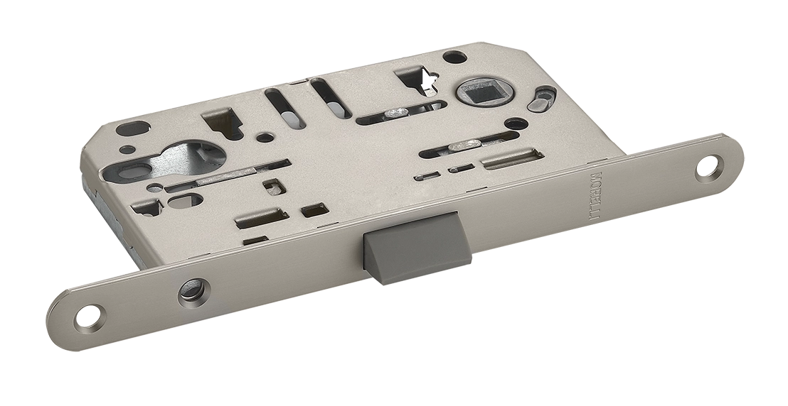 Защелка межкомнатная 1885P MSN под цилиндр бесшумная, цвет мат. сатинированный никель фото купить Саратов