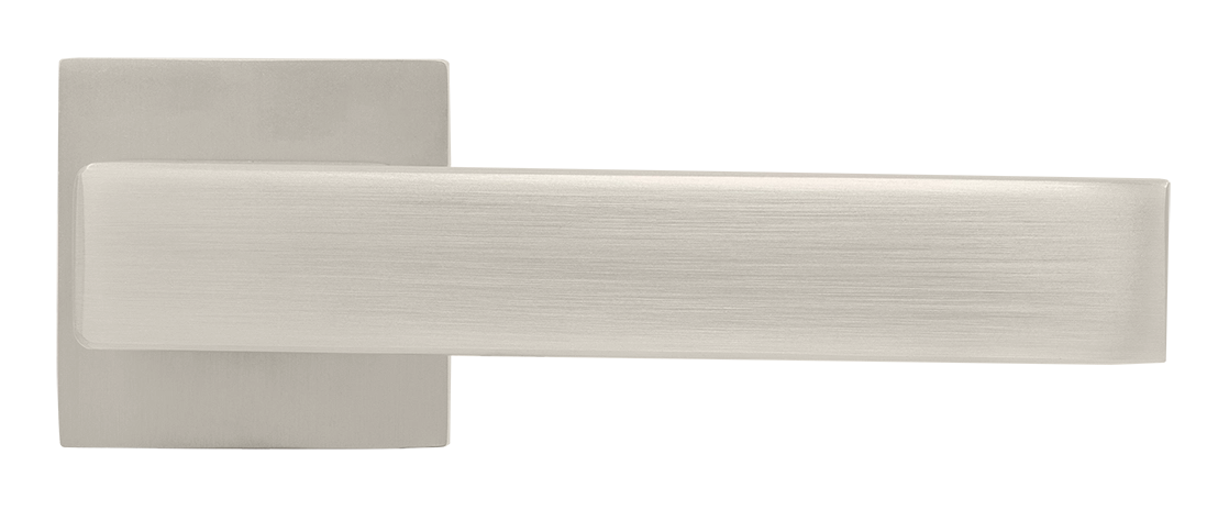 Ручка дверная LOT MH-56-S6 MSN раздельная на квадратной розетке 6 мм, цвет матовый сатинированный никель, ЦАМ фото купить в Саратове