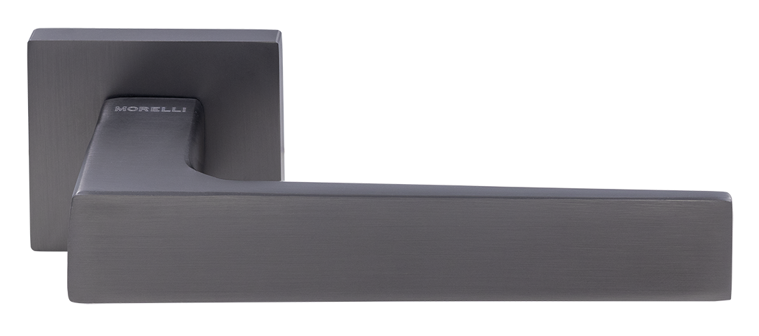 Ручка дверная MIRA  MH-54-S6 GR раздельная на квадратной розетке, цвет графит, ЦАМ фото купить Саратов