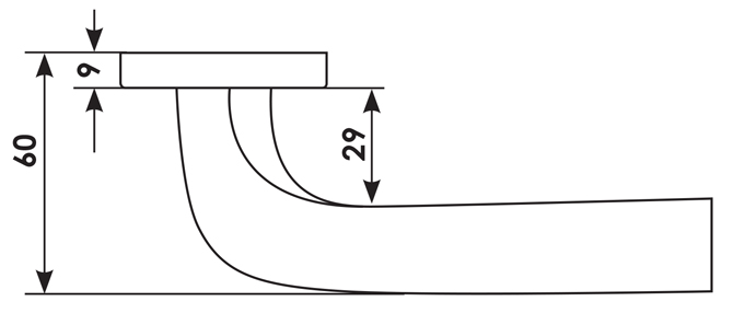 Ручка дверная COMETA R5 NIS раздельная на круглой розетке, цвет - матовый никель, ЦАМ фото фурнитура Саратов