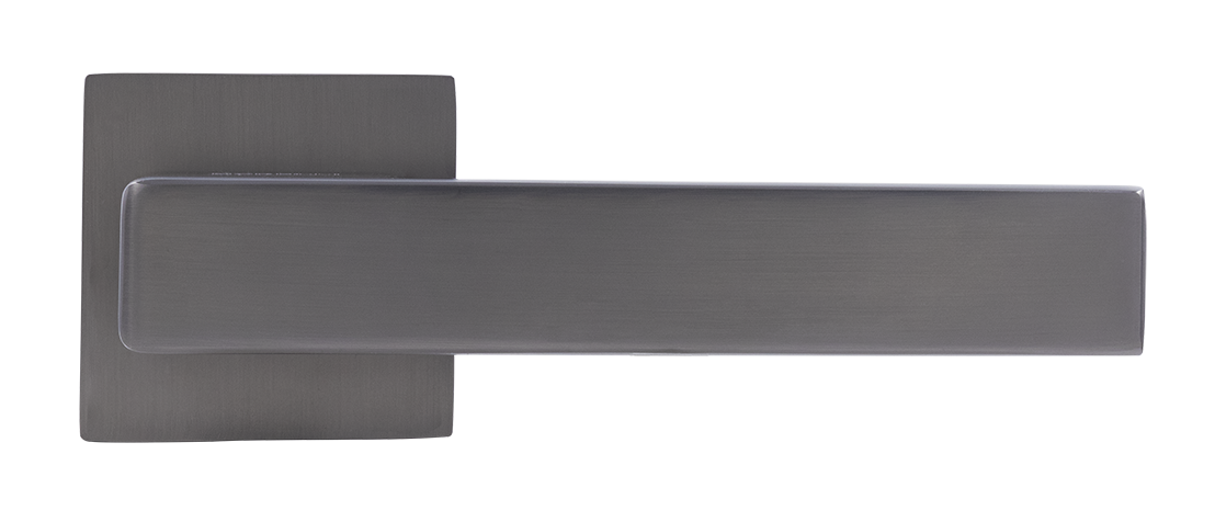 Ручка дверная LOT MH-56-S6 GR раздельная на квадратной розетке 6 мм, цвет графит, ЦАМ фото купить в Саратове