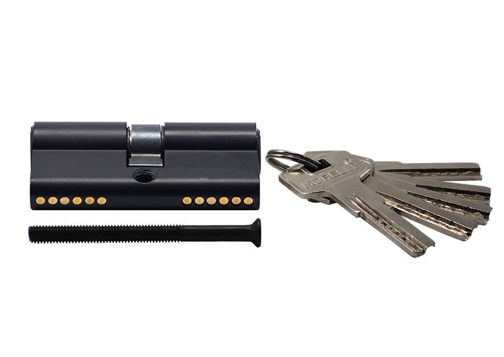 Ключевой цилиндр высокой секретности HS 60C BL (60мм) цвет черный фото купить в Саратове