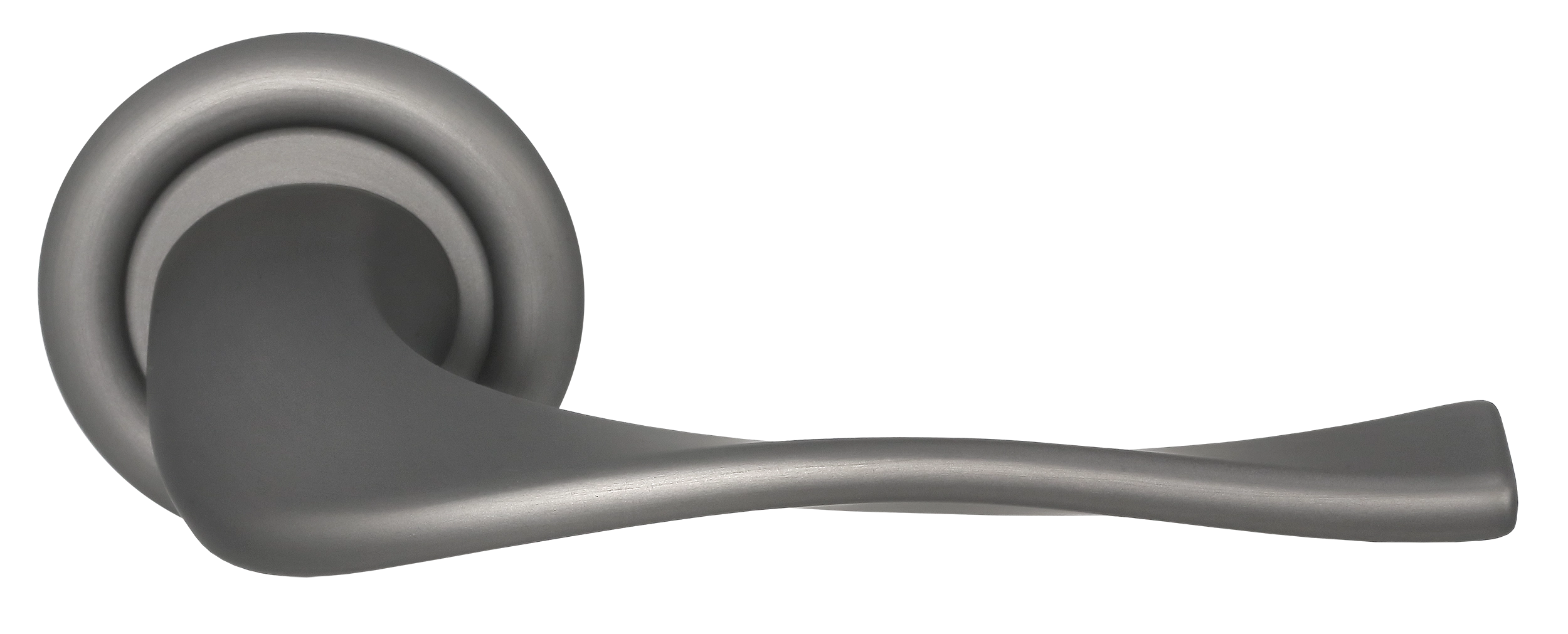 Ручка дверная SKYSCRAPER R7 WF на круглой розетке, цвет Зимняя стужа/Winter Frost фото купить Саратов