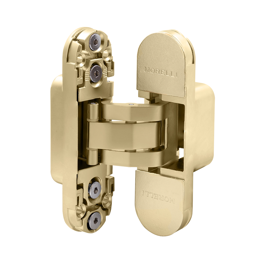 Петля скрытая HH-24 MSG врезная с 3D-регулировкой вес полотна до 40 кг, цвет матовое сатинированное золото фото купить в Саратове