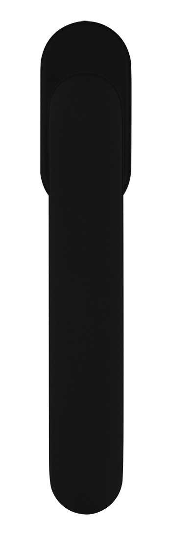 Ручка оконная LE BOAT W1 NERO-ST на прямоугольной розетке, цвет черный soft-touch, латунь фото купить в Саратове
