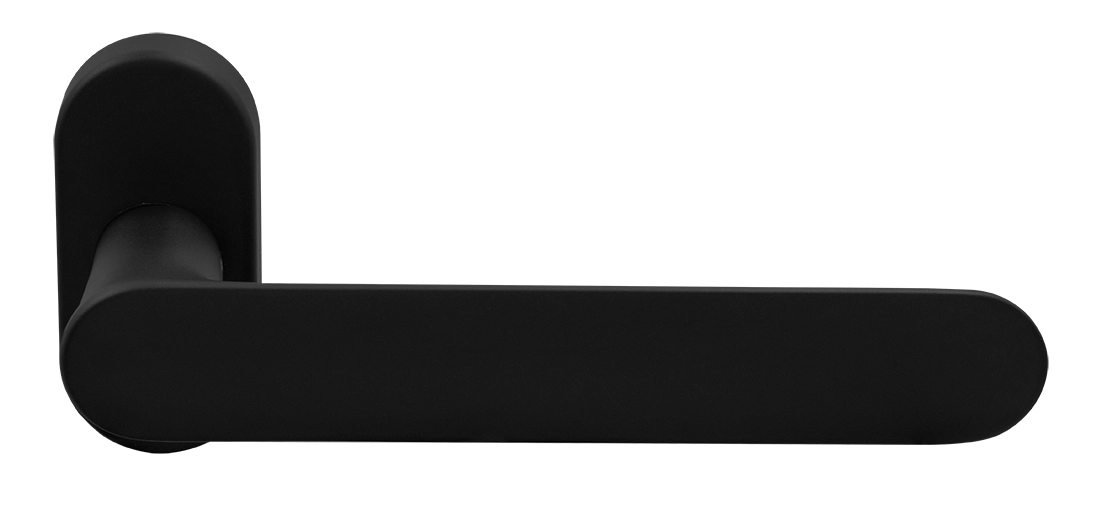 Ручка оконная LE BOAT W1 NERO-ST на прямоугольной розетке, цвет черный soft-touch, латунь фото morelli Саратов