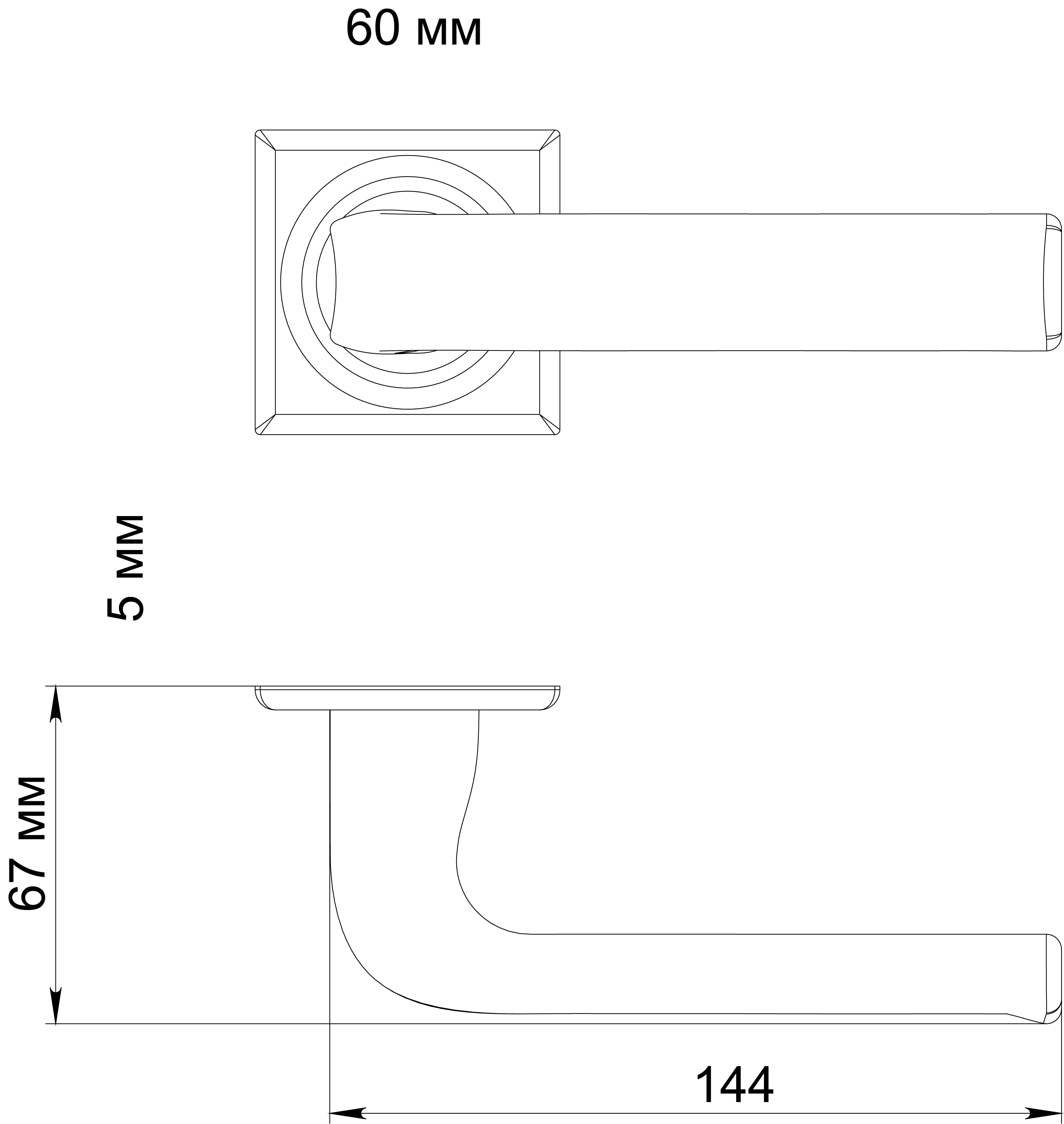 Ручка дверная THE BUS STATION S7 WF на квадратной розетке, цвет Зимняя стужа/Winter Frost фото фурнитура Саратов