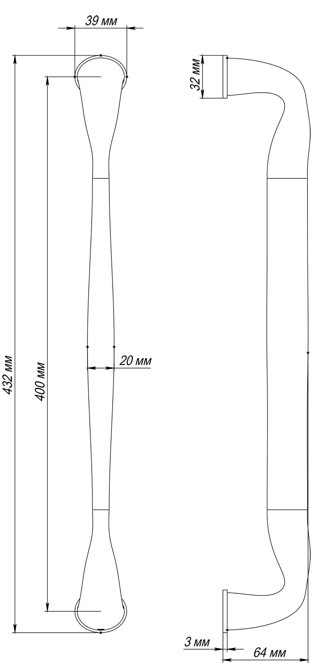 Ручка-скоба LVB PH SST, цвет Летняя гроза/Summer Storm фото купить в Саратове