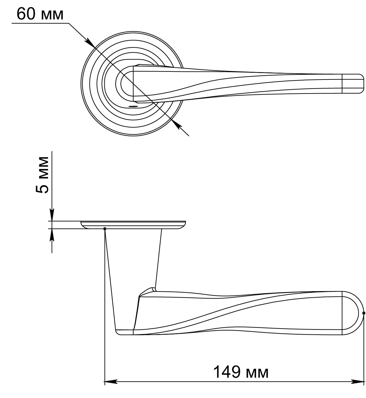 Ручка дверная THE OLYMPICS R7 WF на круглой розетке, цвет Зимняя стужа/Winter Frost фото фурнитура Саратов